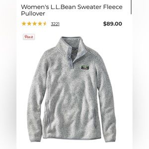 LL Bean Women’s Fleece Pullover